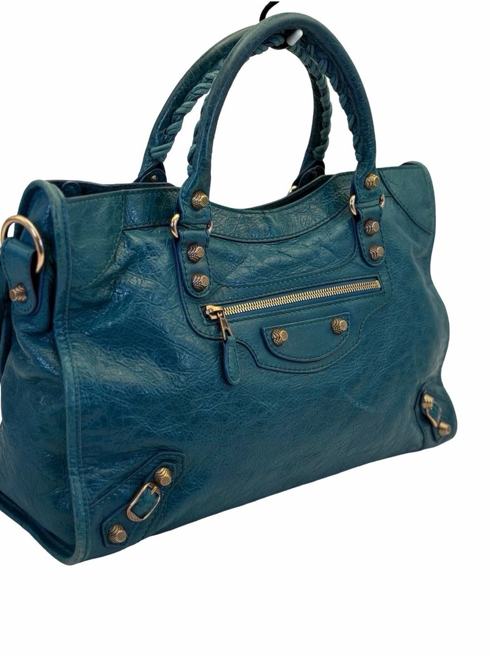 Balenciaga city bag Teal Leather Top-Handle & Shoulder Satchel - Picture 7 of 11